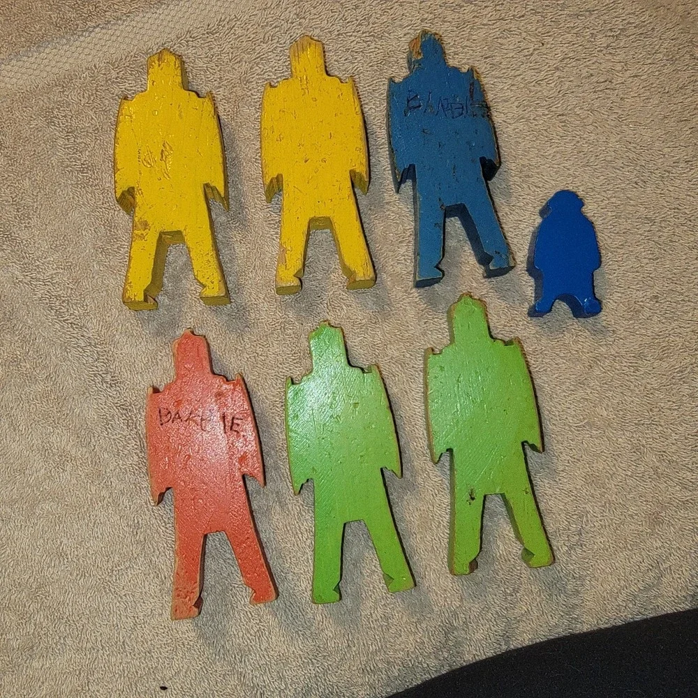 Bill Ding Wood Balance Blocks Set Of 6 **See Pics‎ & Description**